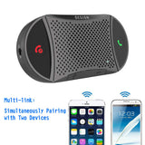 Besign BK02 Bluetooth 5.0 in-car Speakerphone, Wireless Car Kit for Hands-Free Talking & Music Streaming, Connect Two Phones, Auto On Off
