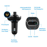 Criacr [Upgraded Version] Bluetooth FM Transmitter for Car, Wireless Radio Transmitter Car Adapter, with Dual USB Charging Port, Quick Charge 3.0, Music Player Support Aux Output, Hands-Free Call