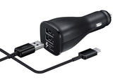 Adaptive Fast Charging Dual-Port Car Charger with USB Type C Charger Cable Compatible Samsung Galaxy S9 / S9+ / S8 / S8 Plus/Active/Note 8 / Note 9 and More
