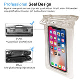 Universal Waterproof Case, IFCASE IPX8 Float Phone Dry Bag Pouch for iPhone 7/8 Plus, Xs Max/XR, Samsung Galaxy S8+/S9+/S10+, Note 9/8/5, LG Stylo 4/3, V40/V30/K30/K20/G6/G7 ThinQ (White)