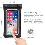 Universal Waterproof Case, IFCASE IPX8 Floating TPU Phone Dry Bag Pouch for iPhone Xs Max/XR/XS/X, iPhone 7/8 Plus, Samsung Galaxy S8+/S9+/S10+, Note 9/8, Pixel 3/2 XL (Black)