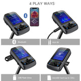 Nulaxy Bluetooth FM Transmitter for Car, 1.8" Color Screen Wireless Radio Adapter with QC3.0 & 5V 2.4A Charging, Support USB Flash Drive, microSD Card, Handsfree Calls, Aux Play, EQ Modes- KM35 Black