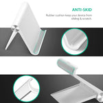UGREEN Cell Phone Stand Holder Mobile Phone Dock Compatible for iPhone XS Max XR 8 Plus 6 7 6S X 5, Samsung Galaxy S10 S9 S8 S7 Edge S6, Android Smartphone Holder for Desk Adjustable, Foldable (White)