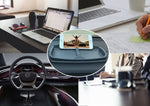 No Slip Car Dashboard Grip Pad,Anti Skid Rubber Automobile Visor Organizer Holder Tray Storage Stand for Sunglasses,Key Chain,Coins,Pens,Cell Phone,GPS Navigator(Gray)