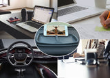 No Slip Car Dashboard Grip Pad,Anti Skid Rubber Automobile Visor Organizer Holder Tray Storage Stand for Sunglasses,Key Chain,Coins,Pens,Cell Phone,GPS Navigator(Gray)