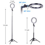 Eocean 8" Selfie Ring Light with Tripod for YouTube/Live Stream/Makeup, Mini Led Camera Ringlight for Vlog/Video/Photography Compatible with iPhone Xs/Max/XR 8/7 Plus/X/Android