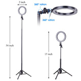 Eocean 6.3" Selfie Ring Light with Tripod for YouTube/Live Stream/Makeup, Mini Led Camera Ringlight for Vlog/Video/Photography Compatible with iPhone Xs/Max/XR 8/7 Plus/X/Android