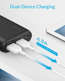 Portable Charger Anker PowerCore 20100mAh - Ultra High Capacity Power Bank with 4.8A Output, External Battery Pack for iPhone, iPad & Samsung Galaxy & More (Black)