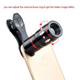 Apexel 5 in 1 Camera Lens Kit - Telephoto + Fisheye + Wide Angle & Macro + Wireless Shutter with Mini Tripod + Phone Holder for iPhone X/8/7/6/6s Plus Samsung Galaxy S8/S7 Plus Andriod Phone