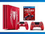 PlayStation 4 Pro 1TB Limited Edition Console - Marvel's Spider-Man + DualShock 4 Wireless Magma Red Controller + NBA 2K17 Bundle ( 3 - Items )