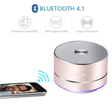 A2 LENRUE Portable Wireless Bluetooth Speaker with Built-in-Mic,Handsfree Call,AUX Line,TF Card,HD Sound and Bass for iPhone Ipad Android Smartphone and More(Rose Gold)