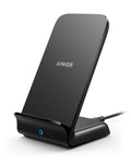 Anker PowerWave Fast Wireless Charger Stand, Qi-Certified, 7.5W Compatible iPhone XS Max/XR/XS/X/8/8 Plus, 10W Charges Galaxy S9/S9+/S8/S8+/Note 8, and 5W Charges All Qi-Enabled Phones (No AC Adapter)