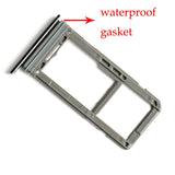 SIM Card Tray Holder Slot Replacement with Gasket for Samsung Galaxy S8 G950 and S8 Plus G955 (Black) with Sim Card Tray Open Eject Pin