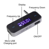 Beinhome FM Transmitter Audio Adapter Car Kit, Wireless in-Car Radio Transmitter Built-in 3.5mm Aux Port for Car iPhone 6s 5 SE iPod iPad Smart Phones MP3 MP4 Audio Players