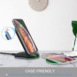 Yootech Wireless Charging Bundle, [2 Pack] 10W Qi-Certified Wireless Charging Pad Stand,7.5W Compatible with iPhone Xs MAX/XR/XS/X/8Plus,10W Fast Charging Galaxy S10/S10Plus/S10E/S9(No AC Adapter)
