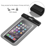 JOTO Universal Waterproof Pouch Cellphone Dry Bag Case for iPhone Xs Max XR XS X 8 7 6S Plus, Samsung Galaxy S9/S9 +/S8/S8 +/Note 8 6 5 4, Pixel 3 XL Pixel 3 2 HTC LG Sony Moto up to 6.0" –Grey