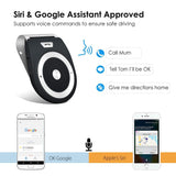 Bluetooth Car Speaker Auto On Off, Aigital Wireless in-Car Speakerphone Support Siri, Google Assistant for Hands-Free Talking, Music Playing&GPS Compatible with All Smartphones Connect Two Phones