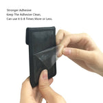 FRIFUN Cell Phone Wallet Ultra-Slim Self Adhesive Credit Card Holder Stick on Wallet Cell Phone Leather Wallet for Smartphones RFID Blocking Sleeve Covers Credit Cards and Cash (Black) …