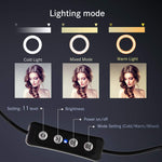 Natwag 6" Selfie Ring Light with Tripod Stand & Cell Phone Holder for YouTube Video and Makeup,Live Stream,Portrait Photography.Mini LED Camera Light with 3 Light Modes & 11 Brightness Level