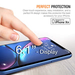 Trianium (3 Packs) Screen Protector Designed for Apple iPhone XR (6.1" 2018) Premium HD Clarity 0.25mm Tempered Glass Screen Protector with Easy Installation Alignment Case Frame [3D Touch] (3-Pack)