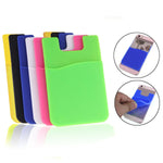 Cell Phone Wallet, NALAKUVARA Silicone 3M Adhesive Stick-on Wallet for Credit Card, Ultra-Slim Id Holder Wallet Pouch Sleeve Pocket for Smartphones (iPhone/Android/Samsung Galaxy) - 6 Pack