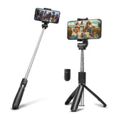 Selfie Stick Tripod with Bluetooth Remote，TEECK Extendable Wireless Cell Phone Tripod，iPhone Holder for Tripod Compatible with iPhone X/XS Max/iPhone 8/8 Plus iPhone 7/7 Plus,Galaxy S9/S9 Plus/S8/S7