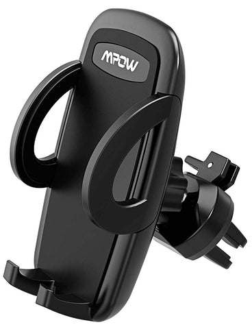 Mpow 086 Upgraded Air Vent Car Phone Mount, 3-Level Adjustable Clamp, 360 Degree Rotation Phone Holder Compatible with iPhone, Galaxy Note, Nexus 6, Smartphones Under 6 inch