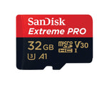 SanDisk Extreme PRO microSDHC Memory Card Plus SD Adapter up to 100 MB/s, Class 10, U3, V30, A1 - 32GB SDSQXCG-032G