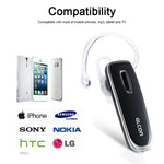 GLCON GJ-02 Stereo Wireless Bluetooth 4.0 BT Headset with A2DP, Music Streaming Dual Pairing, Noise Cancellation, Echo Cancellation, Microphone Mic - Black