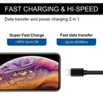 Peceony iPhone Charger MFi Certified Lightning Cable,5Pack (3FT 3FT 6FT 6FT 10FT) Extra Long Nylon Braided USB Fast Charging&Syncing Cord Compatible with iPhone Xs MAX/XR/X/8 Plus/7 Plus [Black]