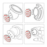 Pop Sticky Replacement 8 Pack, Compatible with Socket Mount Base, 6PCs Double Sided Adhesive Pads and 2PCs Sticker Pads for Car Magnetic Phone Holder
