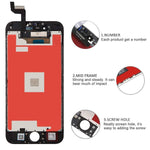 for iPhone 6 Screen Replacement - LCD Display 3D Touch Screen Digitizer Frame Full Assembly with Repair Tool Kits and Screen Protector (Black 4.7 Inch)
