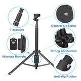 Eocean Selfie Stick Tripod, 54 Inch Extendable Camera Tripod for Cellphone and Gopro, Compatible with iPhone Xs/Xr/Xs Max/X/8/8Plus/7/Galaxy Note 9/S9/Huawei/Google/Xiaomi