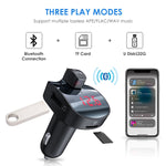 Bluetooth FM Transmitter, Wallfire Wireless Radio Transmitter Adapter Car Kit, Quick Charge QC3.0 with Dual USB Ports, Hands Free Calling for iPhone, Samsung, etc.