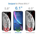 TETHYS Glass Screen Protector Designed for iPhone XR (6.1") [3-Pack] [Edge to Edge Coverage] Full Protection Durable Tempered Glass Apple iPhone XR w/ Guidance Frame Included (Pack of 3)
