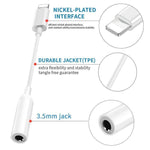 (2 Pack) Maserus Aux Adapter Lighting to 3.5mm Headphones/Earbuds Jack Adapter Adaptor Aux Cable Earphones/Headsets Converter Accessories Compatible with iPhone XS/XR/X/8/8 Plus/7/7 Plus/ipad