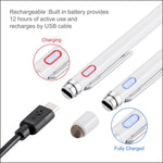 Evach Active Stylus Digital Pen with 1.5mm Ultra Fine Tip Stylus for iPad iPhone Samsung Tablets, Compatible with Apple Pen/Samsung Stylus on Touchscreen Devices,Drawing Stylus Pen, White.