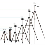 Eocean Tripod, 50-inch Video Tripod for Cellphone with iOS Andriod System, Universal Tripod for Gopro and Camera with Wireless Remote, Compatible with iPhone Xs/Xr/Xs MaX/X/8/Galaxy Note 9/S9/Google