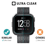 KIMILAR [3-Pack] Screen Protector Compatible Fitbit Versa/Versa Lite Edition Smartwatch, Waterproof Tempered Glass Screen Protector [9H Hardness] [Crystal Clear] [Scratch Resist] [No-Bubble]