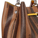 Karl Lagerfeld Paris Adele Bucket Bag, Brown/Khaki/Mango