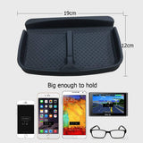 Car Anti-Slip Durable Silicone Universal Fit Compatible Tesla Model S Model X Model 3 Container Dashboard Pad Storage Mat, Cell Phone Holder, Sun Glasses Stand,GPS Navigation Holder,Cards pad (Black)