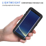 Galaxy S8 Case, Lanhiem IP68 Waterproof Dustproof Shockproof Full Body Sealed Underwater Protective Cover with Built-in Screen Protector for Samsung Galaxy S8 (Black)