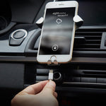 Wuedozue Gravity Car Phone Mount，Universal Clip Grip Air Vent Car Cell Phone Holder for iPhone Xs/X / 8/8 Plus / 7/7 Plus/Samsung Galaxy S8 / Note 8 and Other Smartphones (Silver)