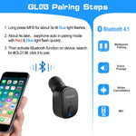 Mini Bluetooth Headphone, Wireless Invisible Headphone [10 Hours Music Time ],Single Mini Bluetooth Earbud Compatible for iOS Samsung Android Smart Phones