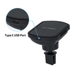 PITAKA Magnetic Wireless Charging Air Vent Car Mount[ Car Vent Magmount Qi]-Premium Luxury 360 Degree Rotation Long Life Claw Fast Charge Car Mount Cell Phone Holder for Qi Smartphones