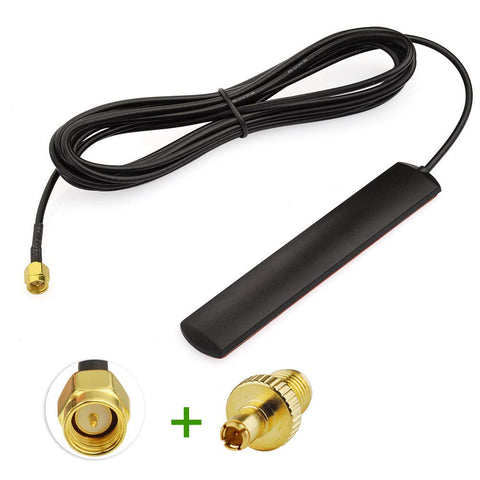 Wlaniot 4G LTE GSM Antenna Omni-Directional 700-2600MHZ Adhesive Mount Antenna with SMA Male Connector for Car Vehicle Cell Phone Signal Booster 10ft