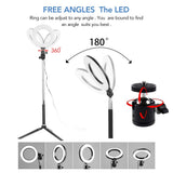 6" Ring Light with Tripod Stand for Selfie,Makeup Live Cell Phone Holder,Desktop LED Lamp for YouTube