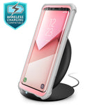 Samsung Galaxy S9+ Plus case, i-Blason [Ares] Full-Body Rugged Clear Bumper Case with Built-in Screen Protector for Samsung Galaxy S9+ Plus 2018 Release (Pink)