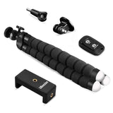Phone Tripod, UBeesize Portable and Adjustable Camera Stand Holder with Wireless Remote and Universal Clip, Compatible with iPhone, Android Phone, Camera, Sports Camera GoPro (2018 New Version)