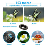 4 in 1 Cell Phone Camera Lenses Kit, 18X Telescopic Zoom Lens/4K HD Super Wide Angle/Macro/Fisheye Lens/Tripod/Camera Shutter Compatible with iPhone Xs Max 8 7 6 Plus, Samsung HTC Moto and More